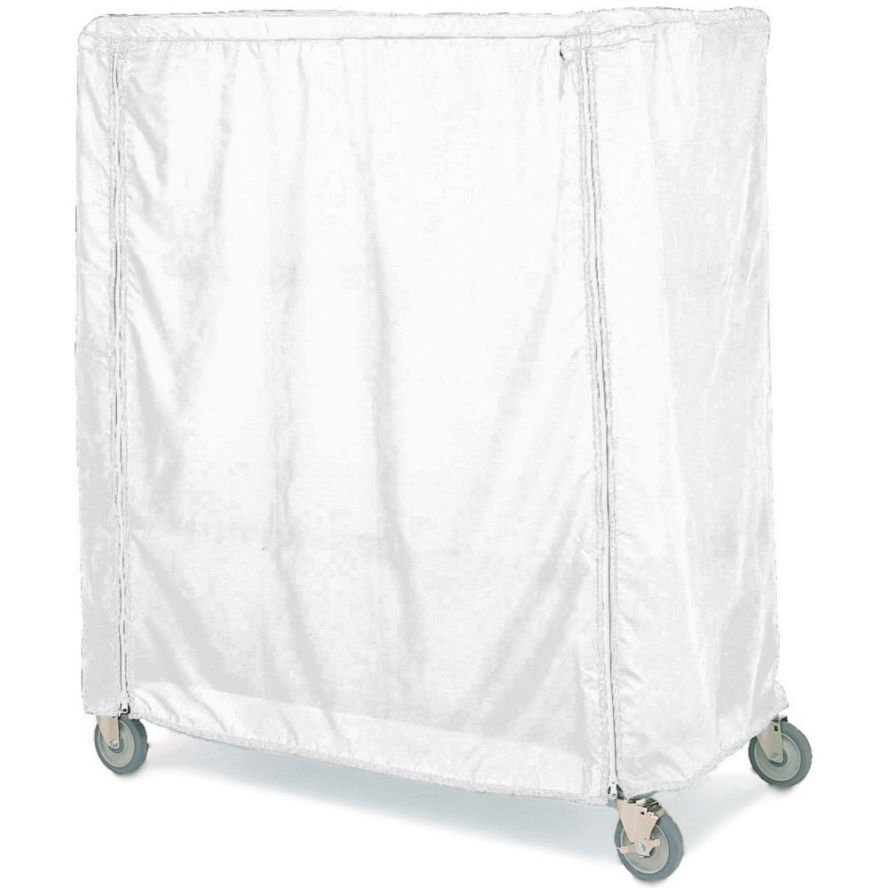 Metro&reg; 21 x 60 x 62" White Uncoated Cart Cover / Velcro Close