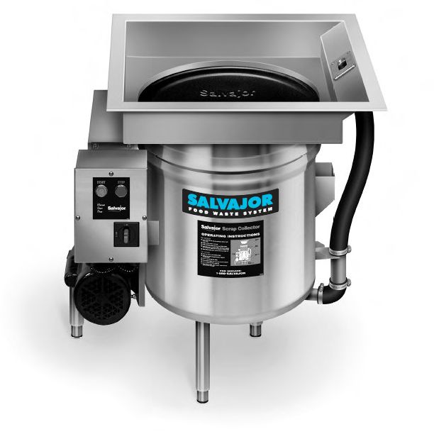 Salvajor Pre-flushing Pot and Pan Scrap Collector w/ Salvage Basin