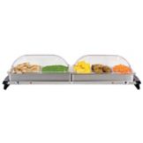Cadco Stainless Steel Grand Buffet Sever w/ Roll Top Lids, WTBS-5RT