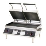 Star&reg; Mfg. Pro-Max&reg; Double Width Grooved Iron Panini Grill