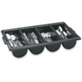 Vollrath Black 4-Compartment Cutlery Box