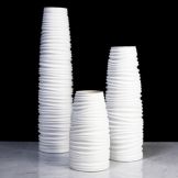 White Short Nordic Vase, 6&frac34; x 12&frac12;"