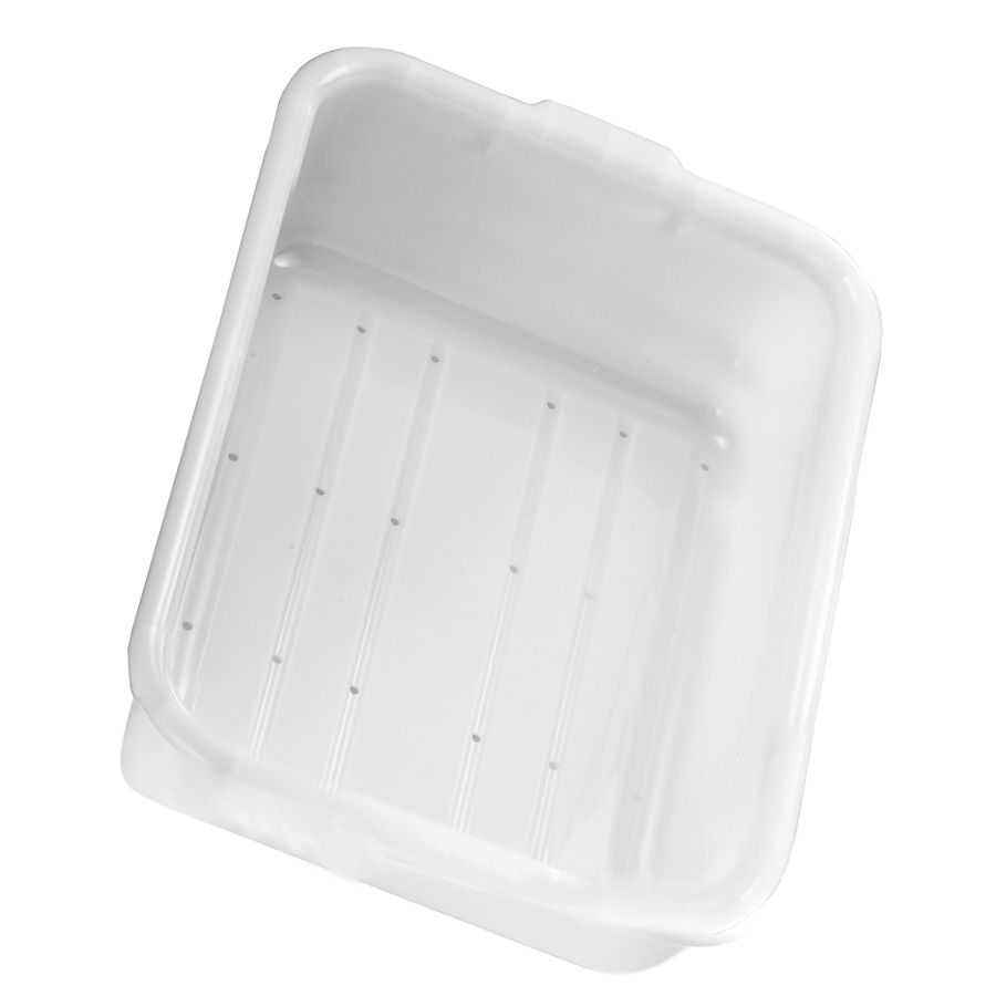 Tablecraft Milky White 7" Deep Freezer Drain Box with Holes