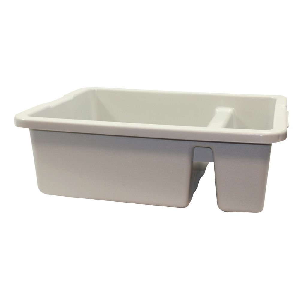 Tablecraft Gray 22" Heavy Duty Divided Tote Box