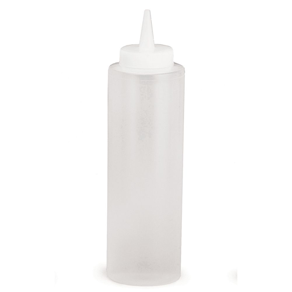 Tablecraft 24 Oz Standard Cone Tip Natural Squeeze Dispenser