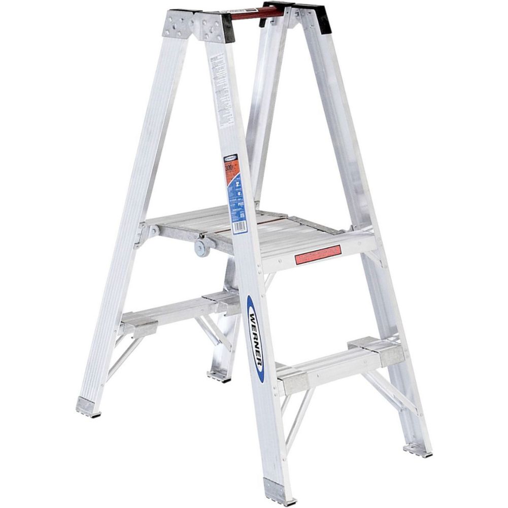 Platform Step Stool, Aluminum, 300 lb Capacity