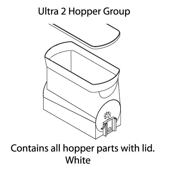 BUNN&reg; White Ultra-2 Gourmet Hopper
