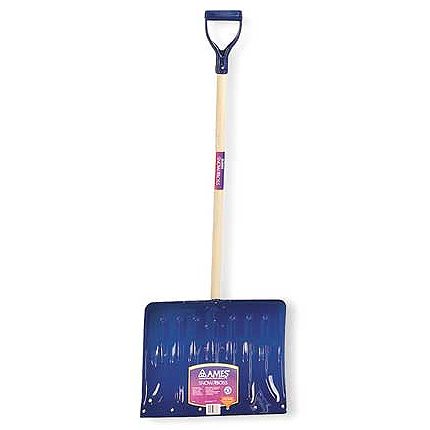 Arctic Blast Aluminum Snow Shovel, 14-1/2 x 18 Blade, 36 Wooden Handle