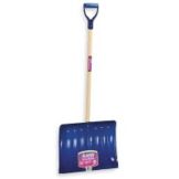 Klondike Steel Snow Shovel, 14-1/2 x 18 Blade, 37" Wooden Handle