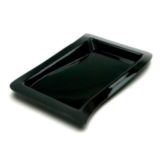 Delfin 15x10x1-1/2 in. Rectangular ABS/Acrylic Black Element Tray