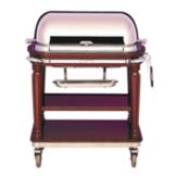 Bon Chef Mahogany 42" Roast Beef Trolley w/ S/S Rollback Cover