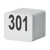 American Metalcraft Heavy White Plastic Table Number Cards # 301-350