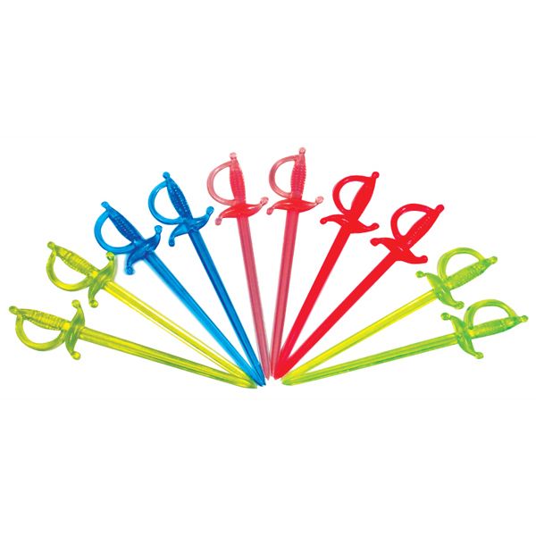 Goldmax Assorted Neon Plastic Sword Picks
