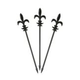 Spirit&trade; Black Plastic 4" Fleur de-Lis Picks / 5 Boxes
