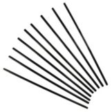Spirit&trade; Black Plastic Giant Unwrapped 12" Straws