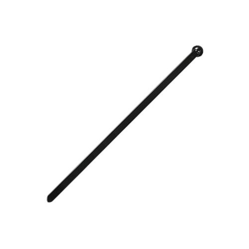 Spirit&trade; Black Plastic 6" Square Stem Ball-End Stirrers