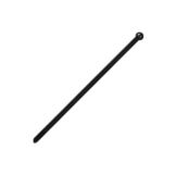 Spirit&trade; Black Plastic 6" Square Stem Ball-End Stirrers
