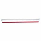 Spirit&trade; Red 10-1/4"L Paper Wrapped Jumbo Straw