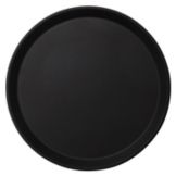 Cambro Camtread&reg; 16" Black Low Profile Round Serving Tray