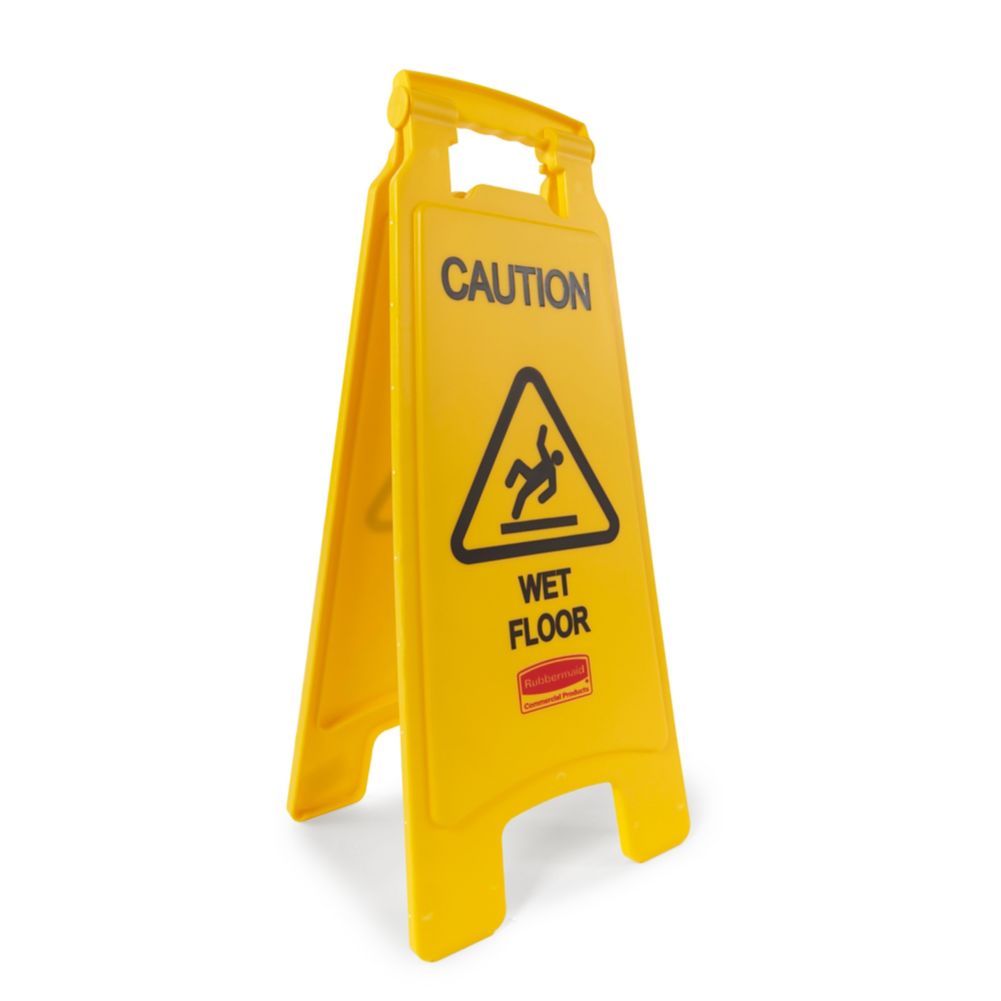 Rubbermaid Yellow 2-Sided 26" Wet Floor Safety Floor Sign