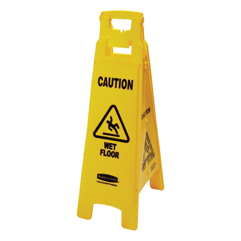 Rubbermaid Yellow 4-Sided 38" Wet Floor Safety Floor Sign