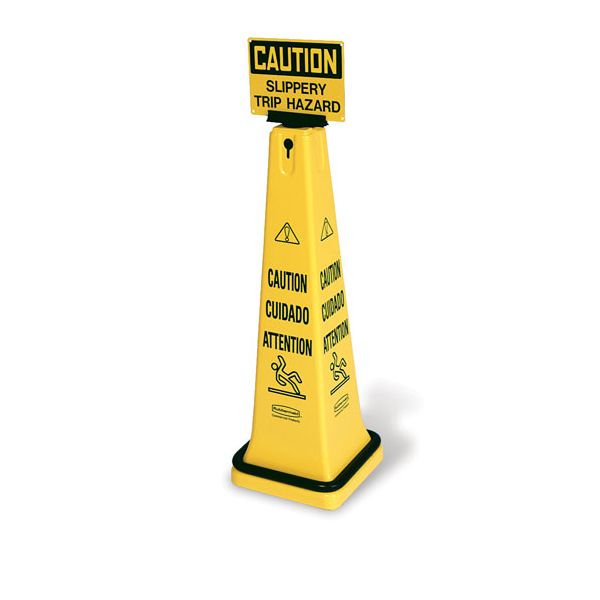 Rubbermaid Black Lock-In Sign Holder for Safety Cones