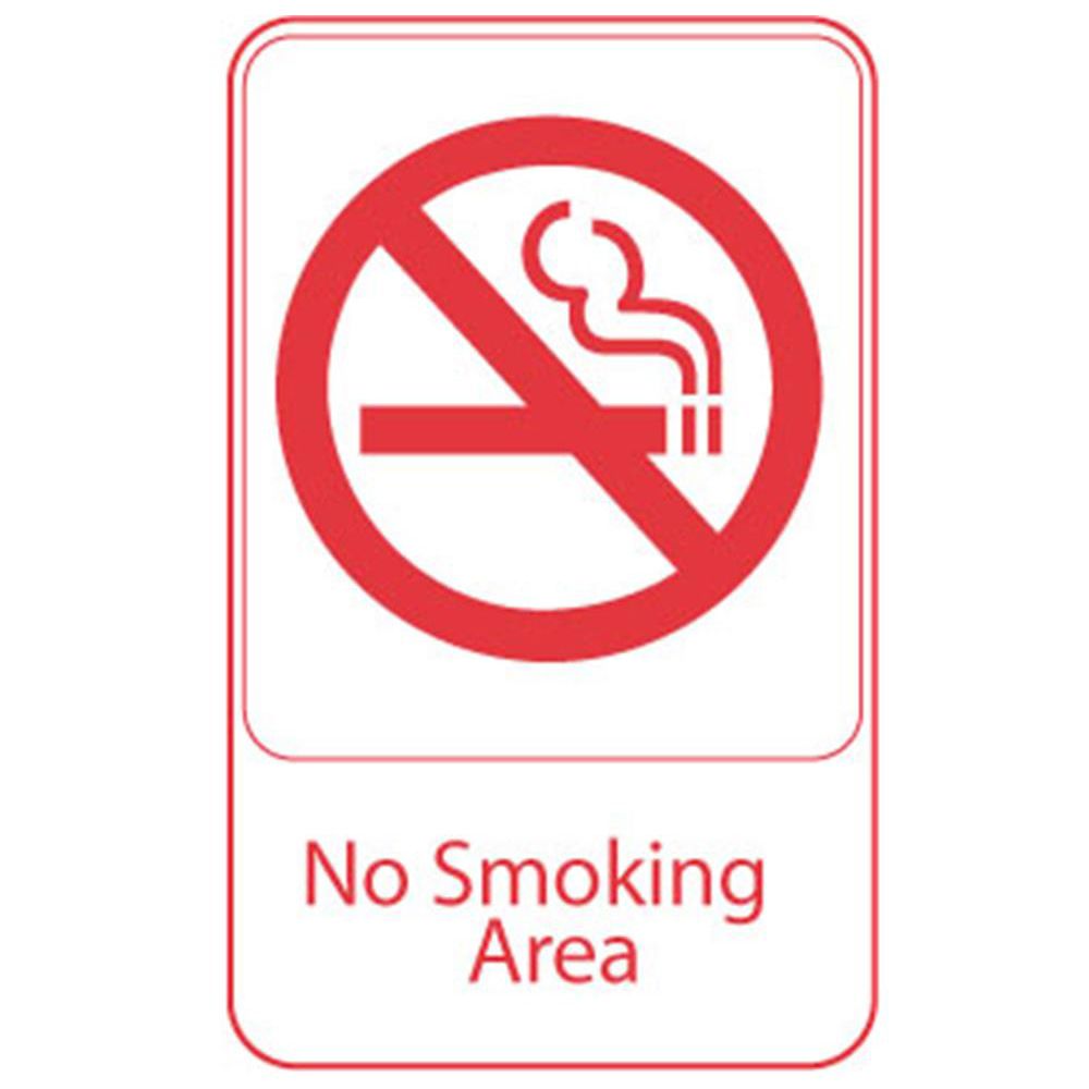 Traex&reg; "NO SMOKING AREA" Contemporary Symbol Sign