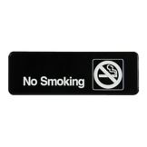 Traex&reg; "NO SMOKING" White on Black Symbol Sign
