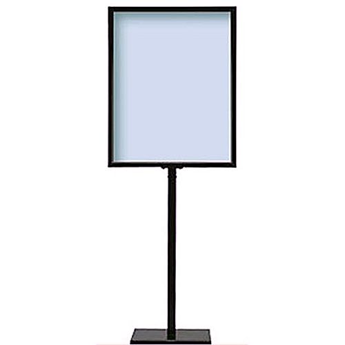 Black Finish, 22" x 28" x 60" H Double Sided Stantion Sign