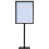 Black Finish, 22" x 28" x 60" H Double Sided Stantion Sign