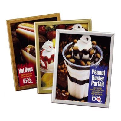 Poster Frame W/ Rounded Corners, Silver Snap Lock, 22 x 28
