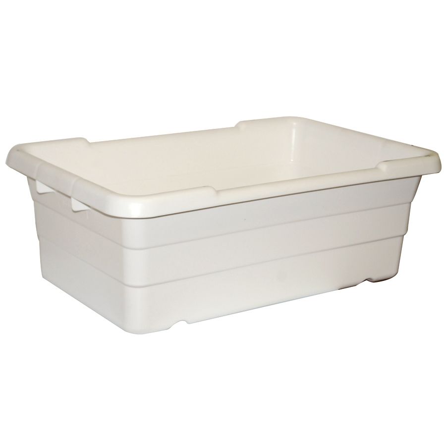 Crosstack Poly Tote Box, White