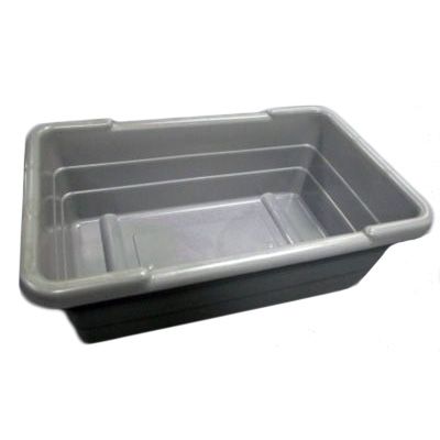 Crosstack Poly Tote Box, Grey, 25" x 15-1/2" x 8-3/4"