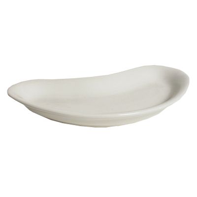 Tuxton&reg; 8-3/4" x 4-1/8" White Crescent Dish