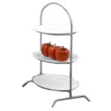 Dover European Metalworks Chrome Plated 3-Tier Entree Stand w/ Plates