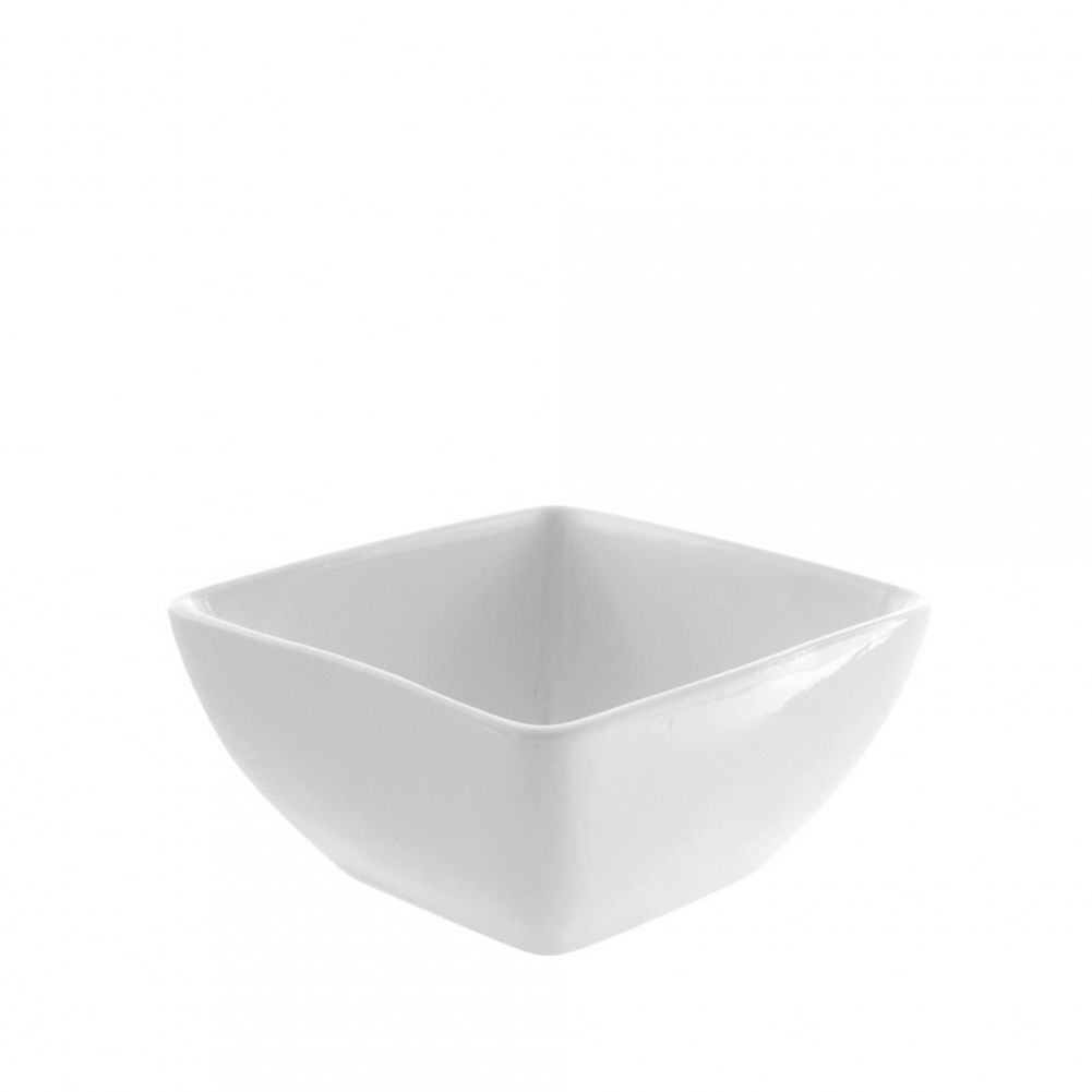 Ten Strawberry Street Whittier White 12 Oz Square Rimless Bowl