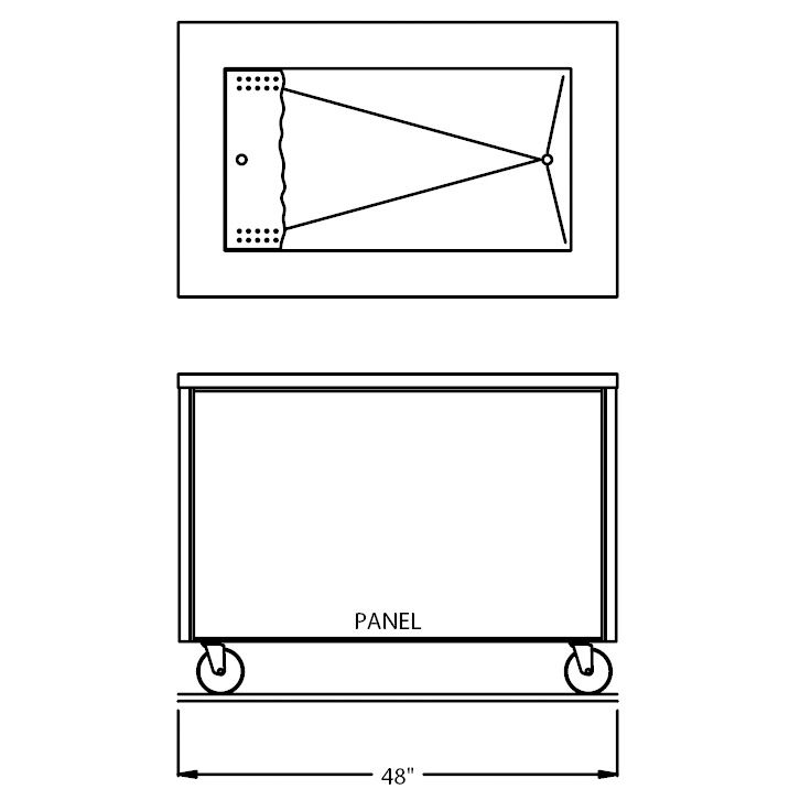 Randell&reg; 48" Enclosed Base Iced Cold Food Table