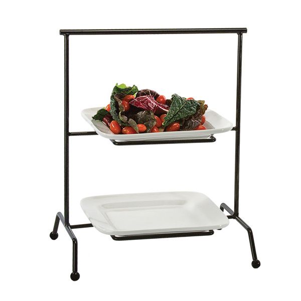 Buffet Euro Chrome Bi-Level Display Stand w/ Plates