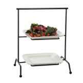 Buffet Euro Chrome Bi-Level Display Stand w/ Plates