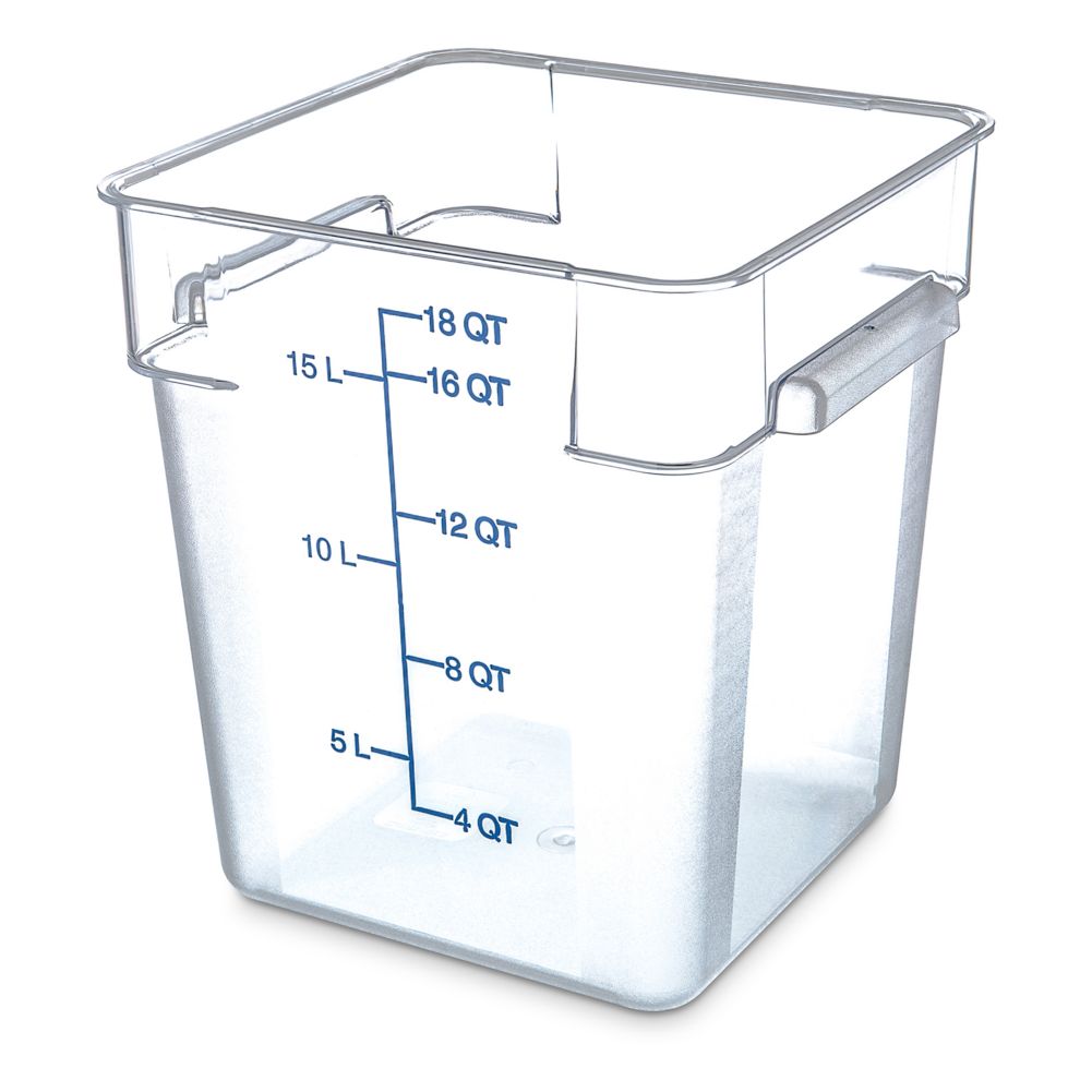 Carlisle Foodservice Clear Square 18 qt Container