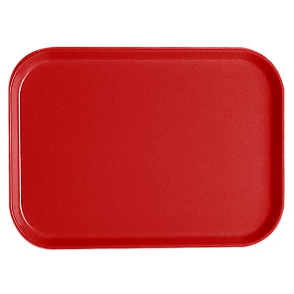 Cambro&reg; Signal Red 12" x 16-5/16" Rectangle Camtray