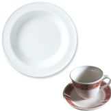 Steelite Simplicity Marina Red 9" Atlanta Rimmed Soup Plate