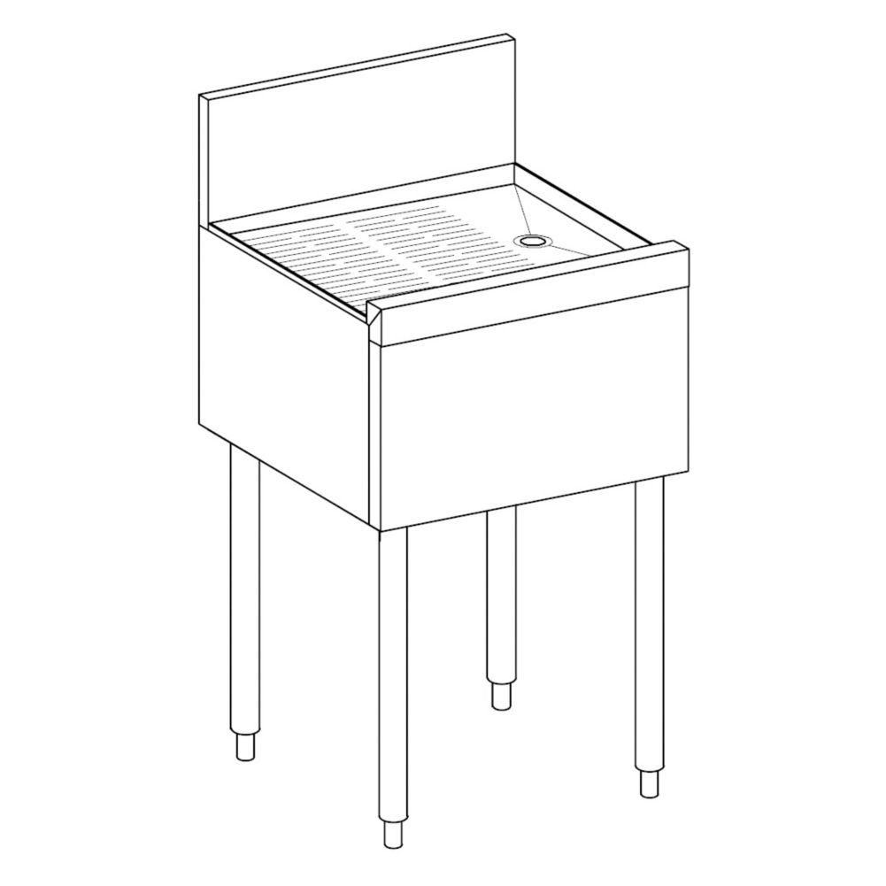Perlick&reg; 12" TS Underbar Drainboard