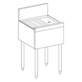Perlick&reg; 12" TS Underbar Drainboard