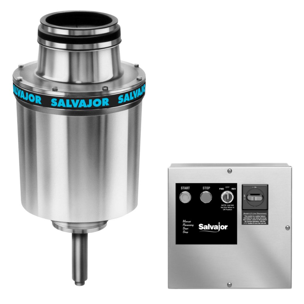 Salvajor 7.5-HP Disposer w/ Safety Disconnect / 12" Cone Assembly