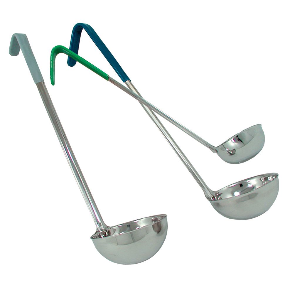 Update International S/S 4 Oz Ladle with Green PVC Handle