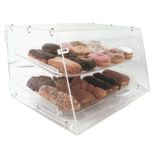 Update International Acrylic 2-Tray Display Case w/ Front Serving Door