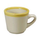 Oneida&reg; Jubilee&trade; 7 Oz. Ivory / Canary Yellow Cup
