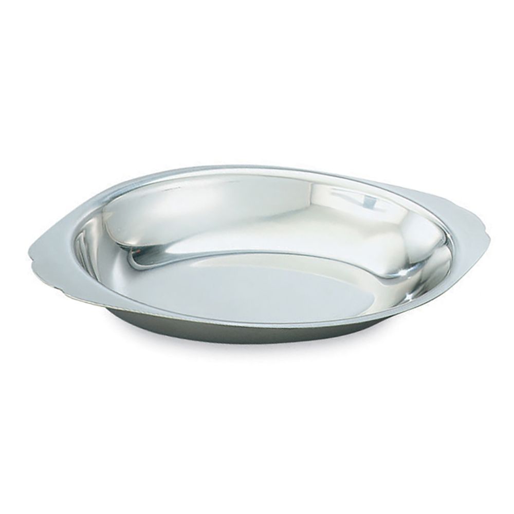 Oval Mirror Finish S/S Au Gratin Dish, 20 oz