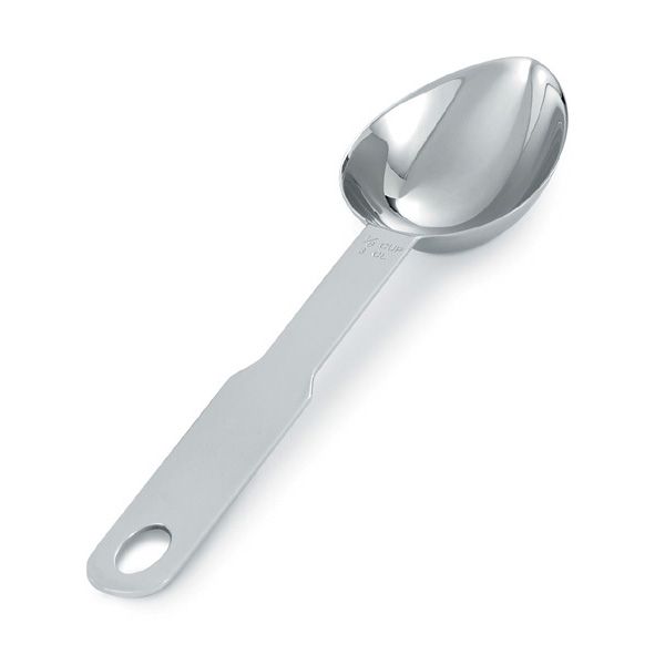 Heavy Duty Oval S/S Measuring Scoop, 1/8 cup, 8-3/4"